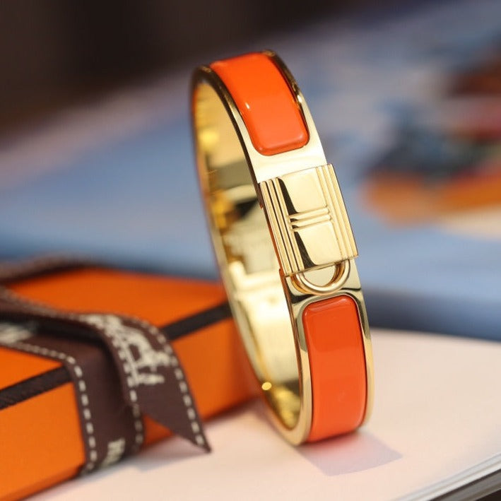 HELENE LOCK ORANGE GOLD BRACELET