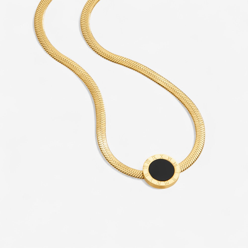 Azalea Black Pendant Necklace