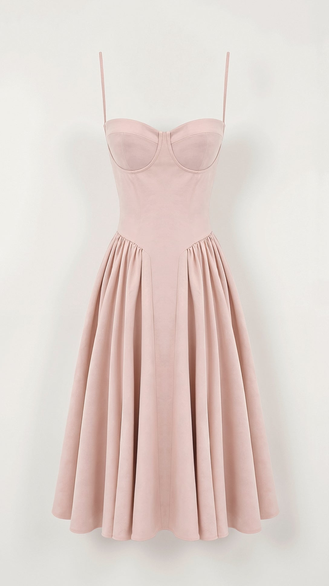 Odette Élégance | Vestido midi com corpete estruturado