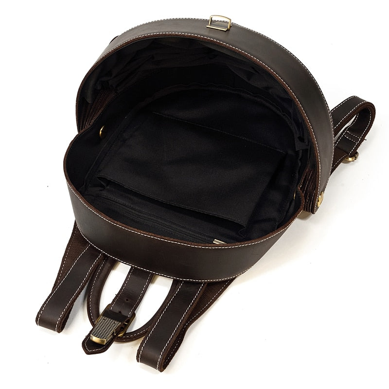 Mochila de Couro Estilo Besouro para Mulheres