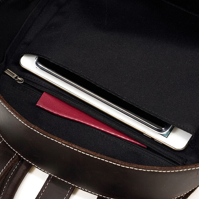 Mochila de Couro Estilo Besouro para Mulheres