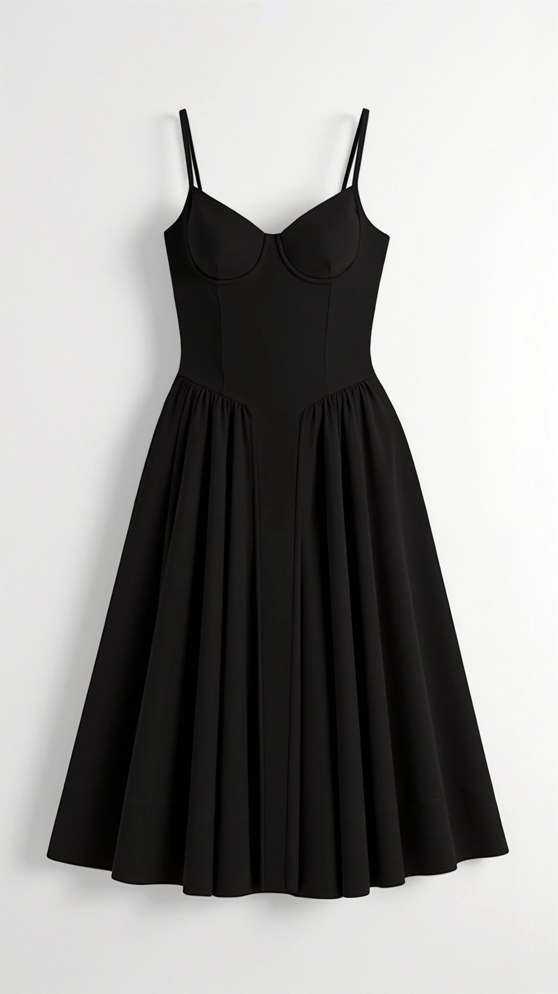 Odette Élégance | Vestido midi com corpete estruturado