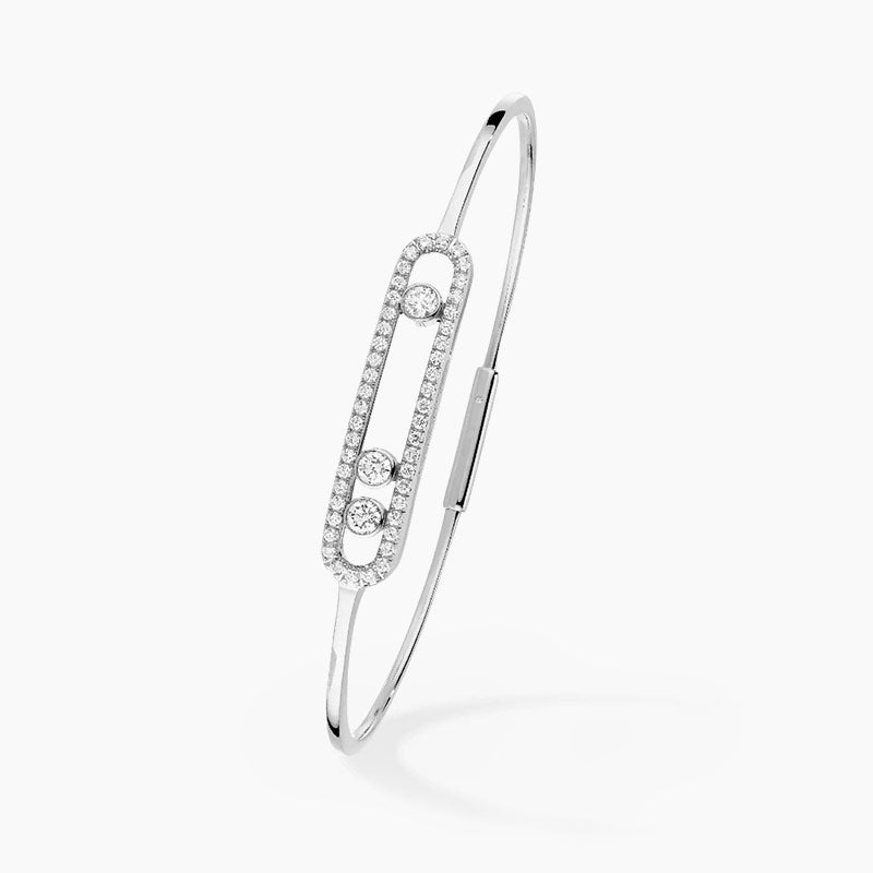 MOVE UNO PAVED FLEX BANGLE DIAMOND BRACELET