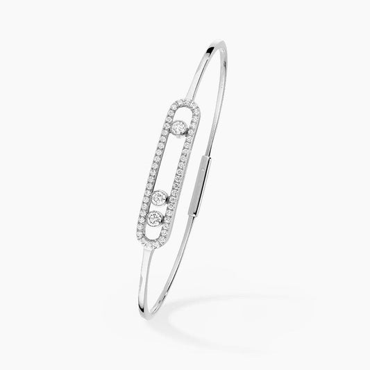 MOVE UNO PAVED FLEX BANGLE DIAMOND BRACELET